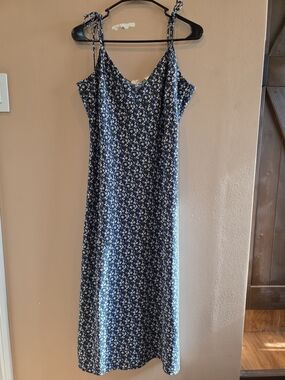 Levi's Navy Floral Spagheti Strap Maxi Dress Size L
